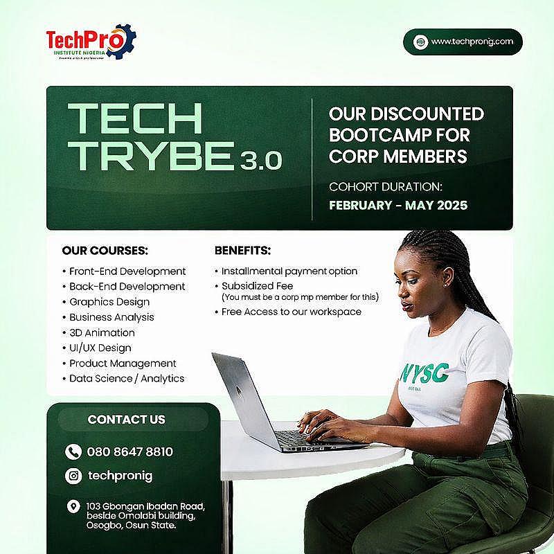 TechPro Institute Nigeria Launches TECH TRYBE 3.0 for Corp Members