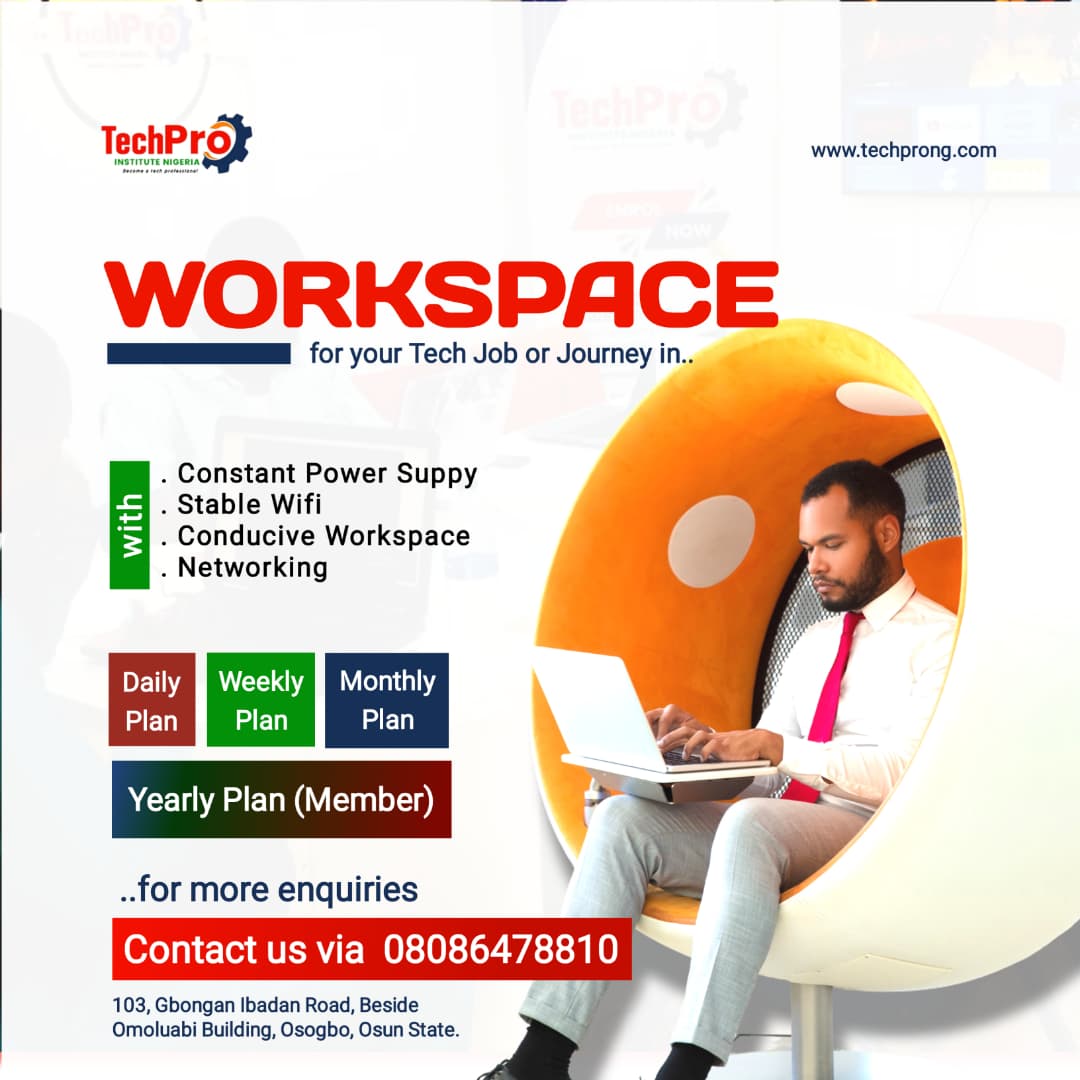 TechPro Workspace: The Ultimate Tech Hub in Osogbo for Productivity & Growth