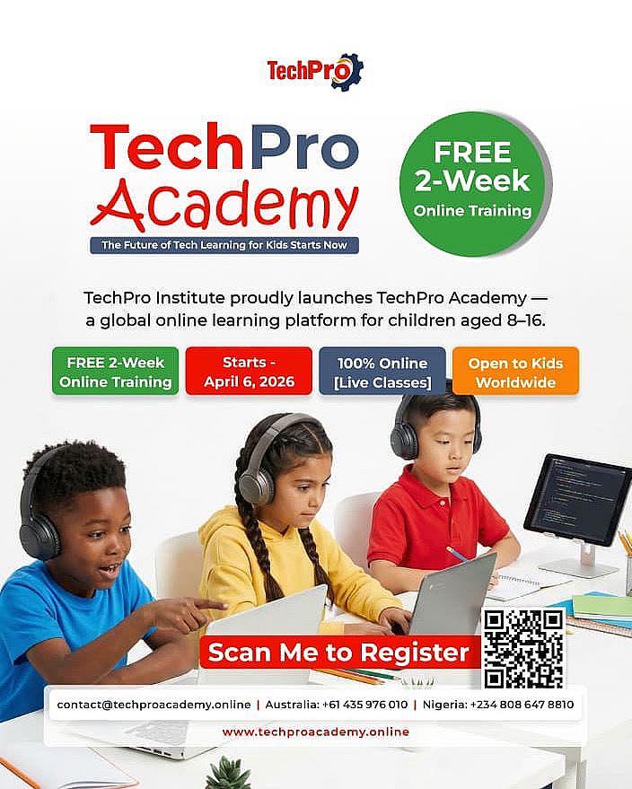 TechPro Digital Academy Launches Free Tech Training for Kids – A Huge Success